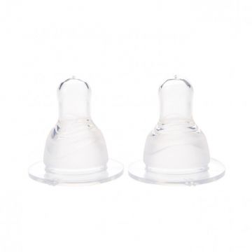Set tetine din silicon super fin 3 luni+ Baby, 2 bucati, Minut