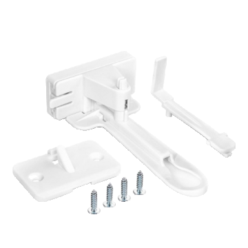 Sigurante pentru sertare de tacamuri cu montare adeziv sau surubur Albe 71090, 2 bucati, Reer