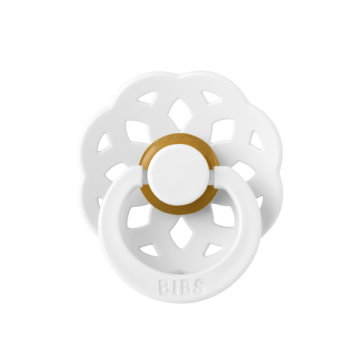 Suzeta din latex cu tetina rotunda 0 luni+ Boheme White, 1 bucata, Bibs