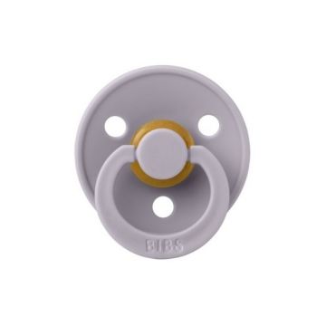Suzeta din latex cu tetina rotunda 0 luni+ Colour Fossil Grey, 1 bucata, Bibs