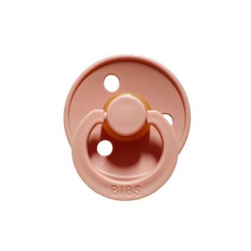 Suzeta din latex cu tetina rotunda 0 luni+ Colour Peach, 1 bucata, Bibs