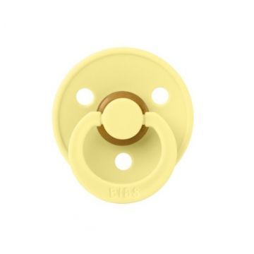 Suzeta din latex cu tetina rotunda 0 luni+ Colour Sunshine, 1 bucata, Bibs