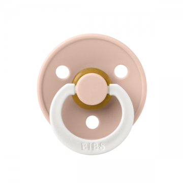 Suzeta fosforescenta din latex cu tetina rotunda 0 luni+ Colour Blush, 1 bucata, Bibs