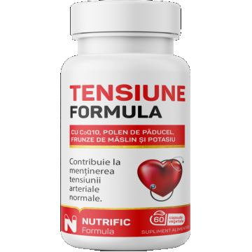 Tensiune Formula cu coenzima Q10, 60 capsule, Nutrific