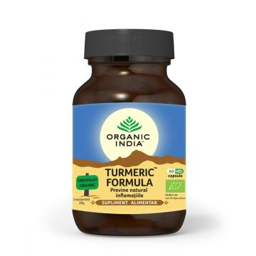 Turmeric Formula previne natural inflamatiile, 60 capsule, Organic India