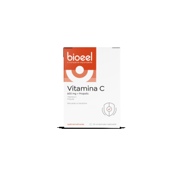 Vitamina C cu propolis 600mg, 30 comprimate, Bioeel