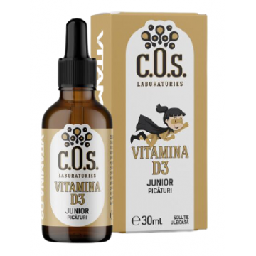 Vitamina D3 Junior picaturi, 30ml, COS Laboratories