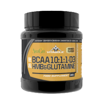 Aminoacizi pudra BCAA 10:1:1 Glutamine HMB Cola, 300g, Vitabolic