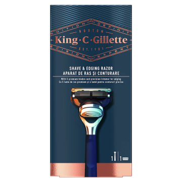 Aparat de ras pentru conturare cu rezerva King, 1 bucata, Gillette