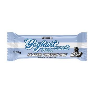 Baton proteic cu aroma de Iaurt-Muesli Classic Bar, 35g, Weider