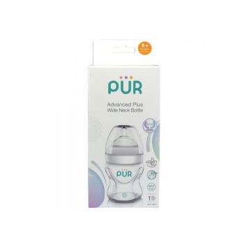 Biberon cu gura larga Advanced, 150ml, PUR