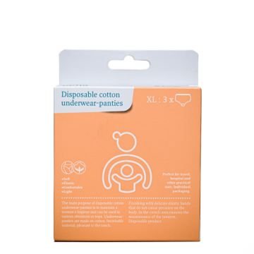 Chiloti de unica folosinta din bumbac XL, 3 bucati, Apfia Care