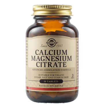 Citrat de calciu si magneziu, 50 tablete, Solgar