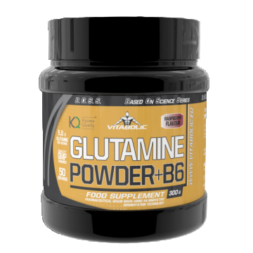 Glutamine Powder + B6 Rasberry, 300g, Vitabolic