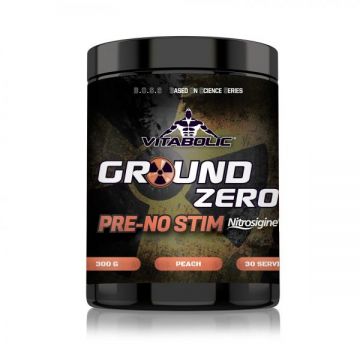 Ground Zero No-Stim Nitrosigine Peach, 300g, Vitabolic