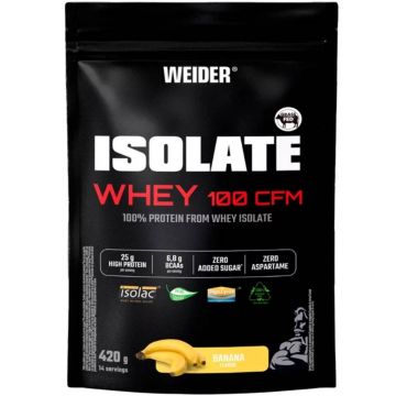Izolat proteic cu aroma de Banana Isolate Whey 100 CFM, 420g, Weider