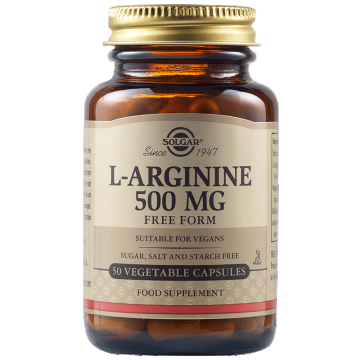 L-Arginina 500mg, 50 capsule, Solgar