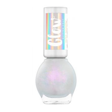 Lac de unghii Glow Glitter 010 Icy Blush, 7ml, Miss Sporty
