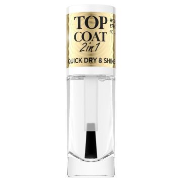 Lac de unghii Top Coat 2W1, 8ml, Eveline Cosmetics