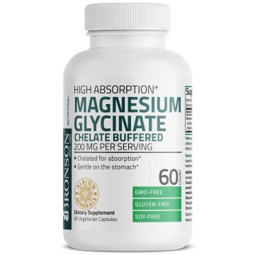 Magnesium Glycinate 200mg, 60 capsule, Bronson Laboratories