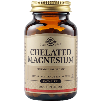 Magneziu Chelat 100mg, 100 tablete, Solgar