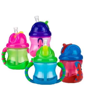 Pahar cu pai Vari Flo Flip It +12 luni, 240ml, Nuby