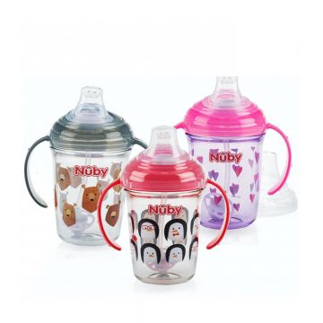 Pahar Stop Picatura cu manere +6 luni, 240ml, Nuby