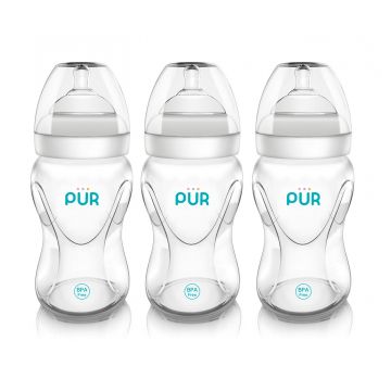 Set Biberoane cu gura larga Advanced Plus, 3x250ml, PUR