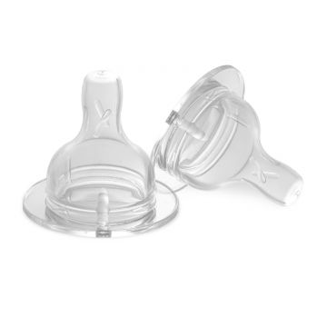 Set tetine silicon marime L +6 luni, 2 bucati, PUR