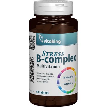 Stress B complex cu vitamina C, 60 comprimate, Vitaking