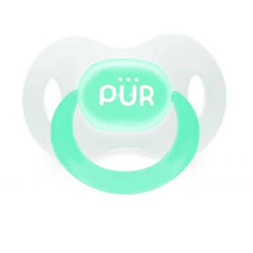 Suzeta ortodontica din silicon 0-3 luni albastru, 1 bucata, PUR