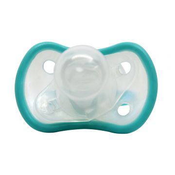 Suzeta ortodontica din silicon +6 luni verde, 1 bucata, PUR