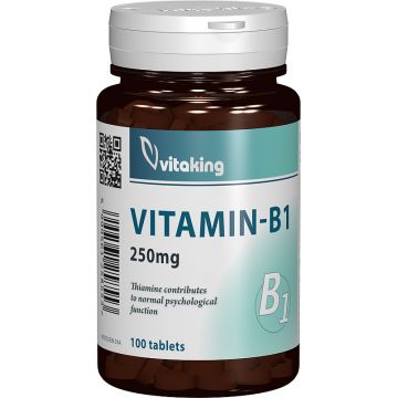 Vitamina B1 Tiamina 250mg, 100 comprimate, Vitaking