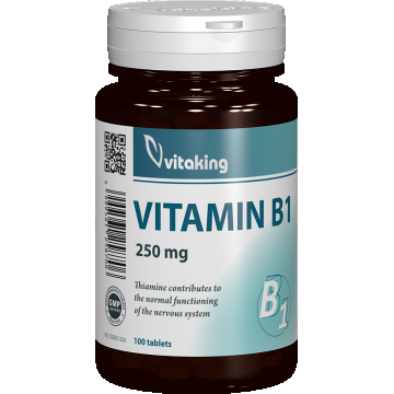 Vitamina B1 Tiamina 250mg, 100 comprimate, Vitaking
