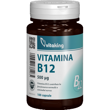 Vitamina B12 Cianocobalamina 500mcg, 100 capsule, Vitaking