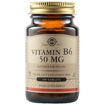 Vitamina B6 50mg, 100 tablete, Solgar