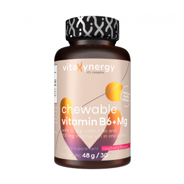 Vitamina B6 + Mg, 30 tablete masticabile, Vitaxynergy