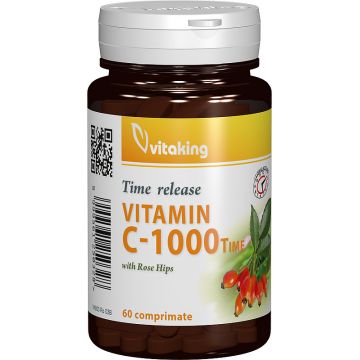 Vitamina C 1000mg cu absorbtie lenta, 60 comprimate, Vitaking