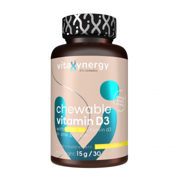Vitamina D3 2000 UI masticabila, 30 tablete, Vitaxynergy