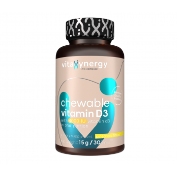 Vitamina D3 4000 UI masticabila, 30 tablete, Vitaxynergy