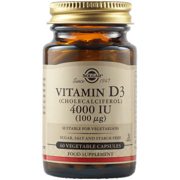 Vitamina D3 4000UI, 60 capsule, Solgar