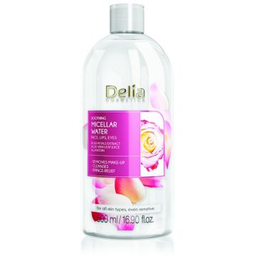 Apa micelara cu extract de trandafiri, 500ml, Delia Cosmetics