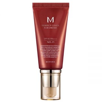 BB Cream M Perfect Cover SPF42/PA+++, nuanta 21 Bej Deschis, 50ml, Missha