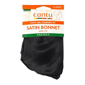 Boneta neagra din satin pentru protejarea parului Protect Classic, 1 bucata, Cantu