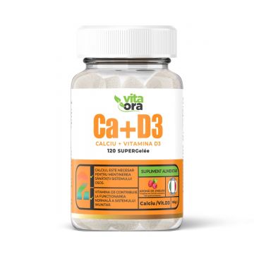 Calciu + Vitamina D3, 120 jeleuri, Vita Ora