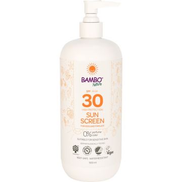 Crema cu protectie solara pentru copii SPF 30, 500ml, Bambo Nature