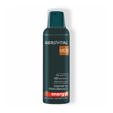 Deodorant antiperspirant pentru barbati Energy, 150ml, Gerovital
