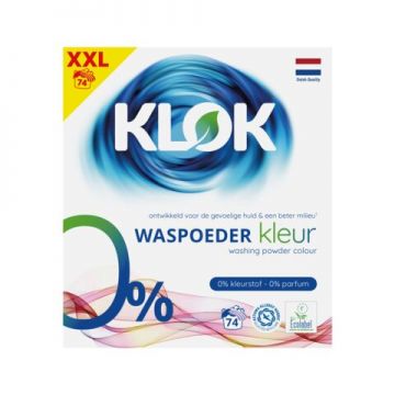 Detergent pudra pentru rufe colorate, 74 spalari, Klok