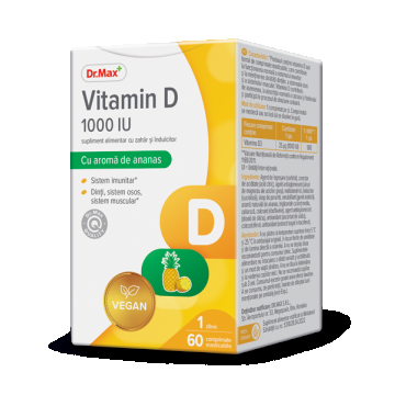 Dr.Max Vitamin D 1000UI, 60 comprimate masticabile