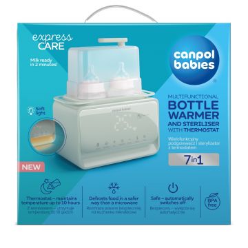 Incalzitor biberoane si sterilizator cu termostat si lampa de veghe 12/218, 1 bucata, Canpol babies